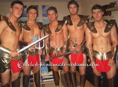 This New Years Eve a group of my friends wanted to go out as the Spartan Gods from the film Immortals. As the film hadn't been out very long they co