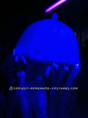 I wanted a unique and fun costume to impress our friends at our 8th annual Halloween Party, and this amazing jelly fish costume certainly did just th