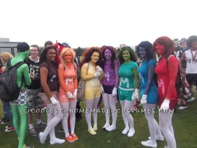 We had a sponsered walk at school and the theme was bright colours! What is a better idea than 8 different coloured M & M\'s! We made the whole