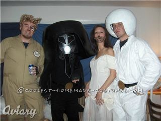 This costume was made up of Lord Helmet, Princess Vespa\'s stunt double, a Space Ball Trooper, and Barf. We picked characters based who we looked l