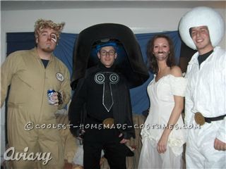 This costume was made up of Lord Helmet, Princess Vespa's stunt double, a Space Ball Trooper, and Barf. We picked characters based who we looked l