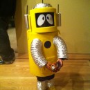 My dad and I made this costume for my son "Doody" in about 2 weeks! We used a bunch of different materials to construct the body and helmet and cov
