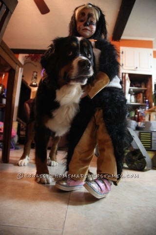 A Girl Dressed As Her Dog for Halloween