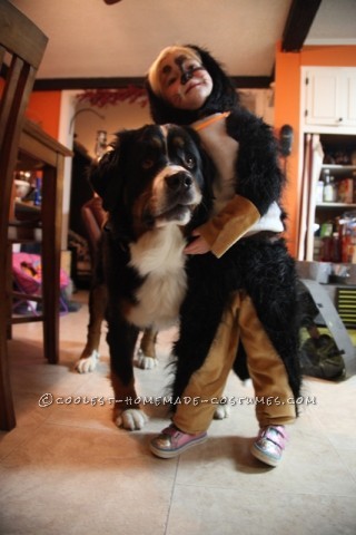 A Girl Dressed As Her Dog for Halloween