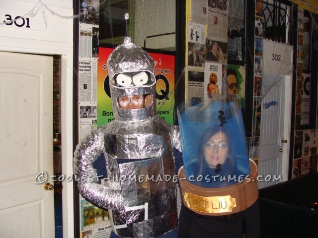 Both these costumes were made by me, but let’s face it – Bender and Lucy were made for each other. Bender was made first and is construct