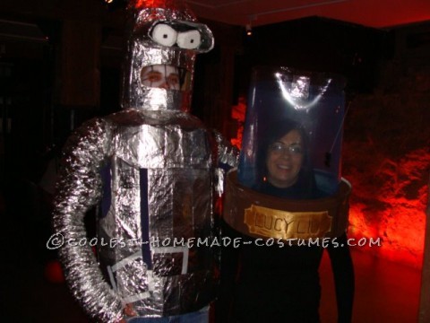 Both these costumes were made by me, but let’s face it – Bender and Lucy were made for each other. Bender was made first and is construct
