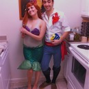 We had two parties to attend both having themes, one was 80's and the other Royalty, We had the perfect costume idea, Little Mermaid and Prince Eric