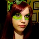 I created this costume very easily in just a couple days... All materials included, a multi-shade green eyeshadow, Silk Ivy from a dollar store