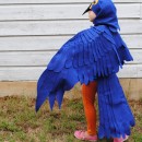 This is a blue Macaw Parrot Costume, Handmade by (Me) a stay at home mom and freelance artist
This costume is based around a blue tshirt layere