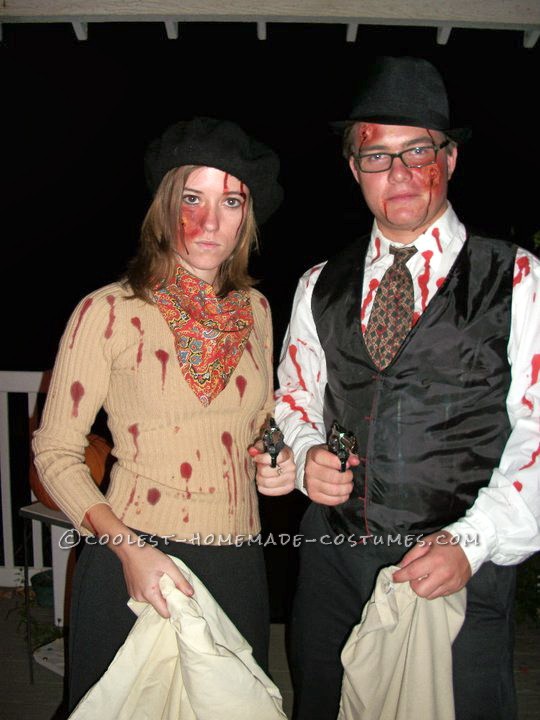 My boyfriend and I always try to go as a couple for Halloween so this year we chose Bonnie and Clyde. Well, Bonnie and Clyde when they return from th