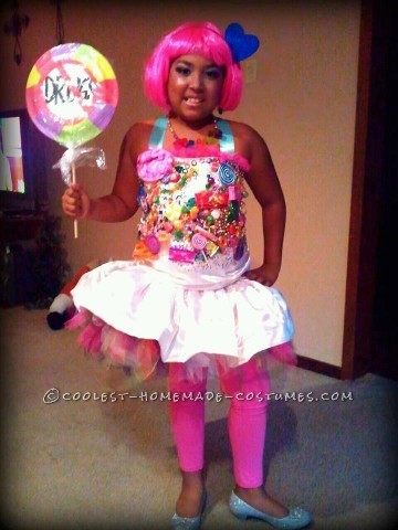 More details about this dress is under “coolest homemade candy princess Halloween costume idea 5
