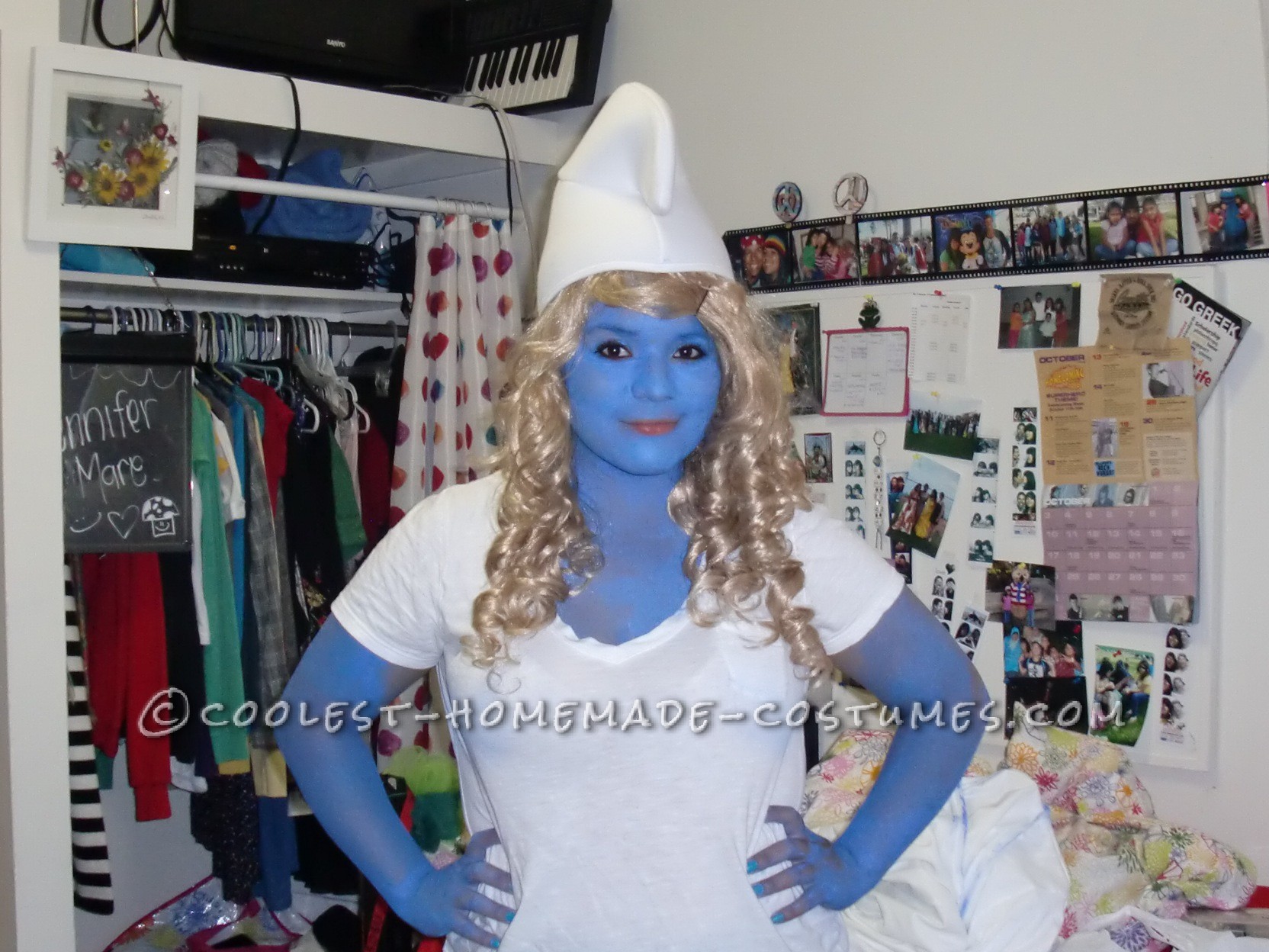 Halloween has been always been my favorite holiday! This is me a year before the movie \\\"the smurffs\\\" came out. I wanted to do something
