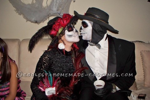 This was our costume last year. I had been working on my costume for a couple of days, but the day of the party my husband decided he wanted his cost