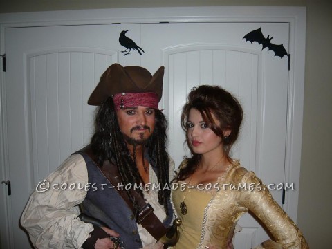 Detailed Jack Sparrow and Elizabeth Swann Costumes