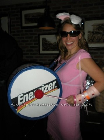When watching a commercial for Energizer, I made the decision to be the Energizer Bunny for Halloween. The costume was not very expensive to make but