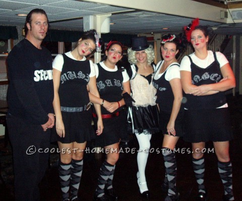 In 2005 we went as Gwen Stefani and her Harajuku Girls with our own Security guard, of course.For Gwen, I bought a Malice in Wonderland costum