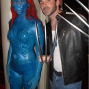 Last year I decided to be Mystique from X-Men. I didn't just want to paint myself blue and wear a bikini though. I wanted to be HARD CORE and make p