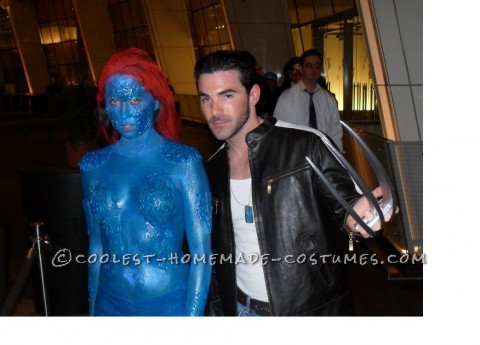 Last year I decided to be Mystique from X-Men. I didn't just want to paint myself blue and wear a bikini though. I wanted to be HARD CORE and make p