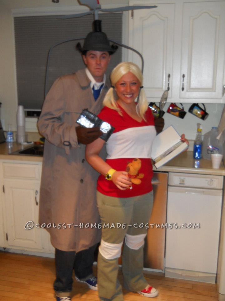 Last Halloween, my boyfriend and I racked our brains to top our award winning costume from 2010. This is what we came up with...Inspector Gadget, ful