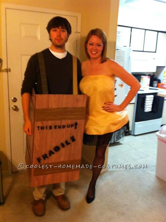 Leg Lamp and Fragile Box Couple Costume from A Christmas Story