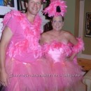 Coolest No-Sew Flock of Flamingos Couple Costume