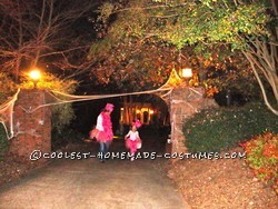 Coolest No-Sew Flock of Flamingos Couple Costume