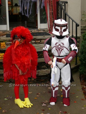 Last-Minute No-Sew Red Bird Costume