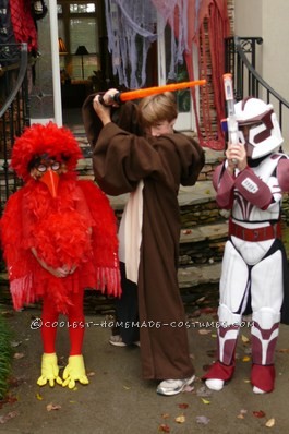 Last-Minute No-Sew Red Bird Costume