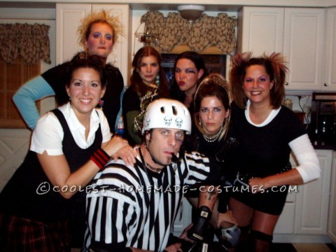 Our 2006 costume may be my all time favorite! We went as Roller Derby girls with a ref! Let me first say this...know both where you are going and wha