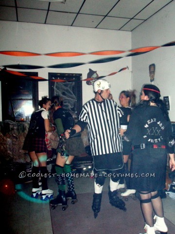 Our 2006 costume may be my all time favorite! We went as Roller Derby girls with a ref! Let me first say this...know both where you are going and wha