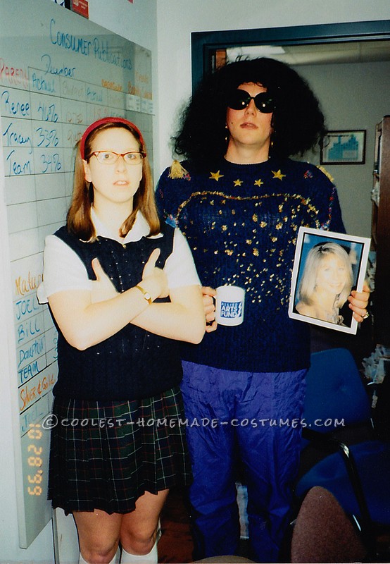 My boss and I dressed up as Saturday Night Live characters for Halloween one year. I was Mary Kathern Gallagher & he was the Coffee Talk lady.