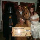 Its the whole gang- Dot was even on gold roller skates allnight!  Such a fun group costume, but 