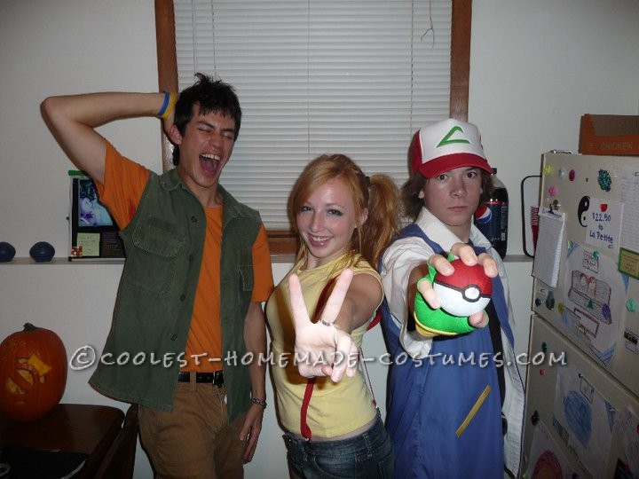 Growing up in the 90\'s, pokemon was a BIG deal! We were so excited when we decided to dress up as Ash, Brock, and Misty! The Misty and Brock costu