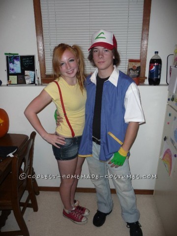 Growing up in the 90's, pokemon was a BIG deal! We were so excited when we decided to dress up as Ash, Brock, and Misty! The Misty and Brock costu