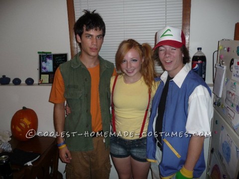 Growing up in the 90's, pokemon was a BIG deal! We were so excited when we decided to dress up as Ash, Brock, and Misty! The Misty and Brock costu