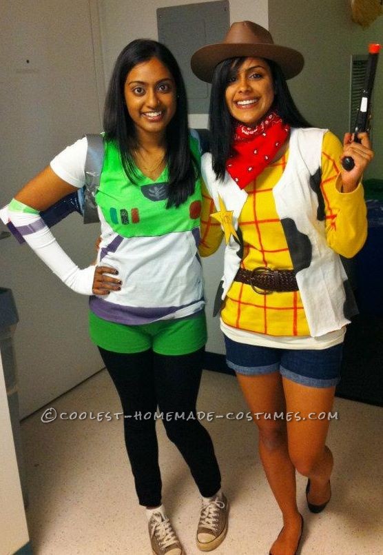 The costumes were actually very simple to make and turned out to be very cheap as well! 
Buzz: 
For Buzz, the clothing I needed was a pla