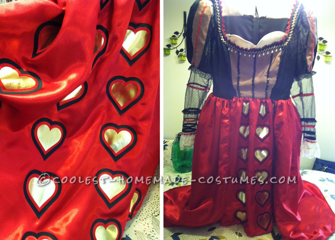 Red Queen's Dress and Vinyl Hearts