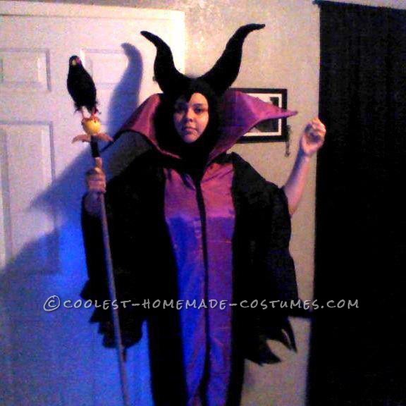 I worked on the Maleficent costume for about a week on and off, everyday.  The biggest challenge for me was doing the collar, since I had to fig
