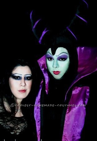 I worked on the Maleficent costume for about a week on and off, everyday.  The biggest challenge for me was doing the collar, since I had to fig