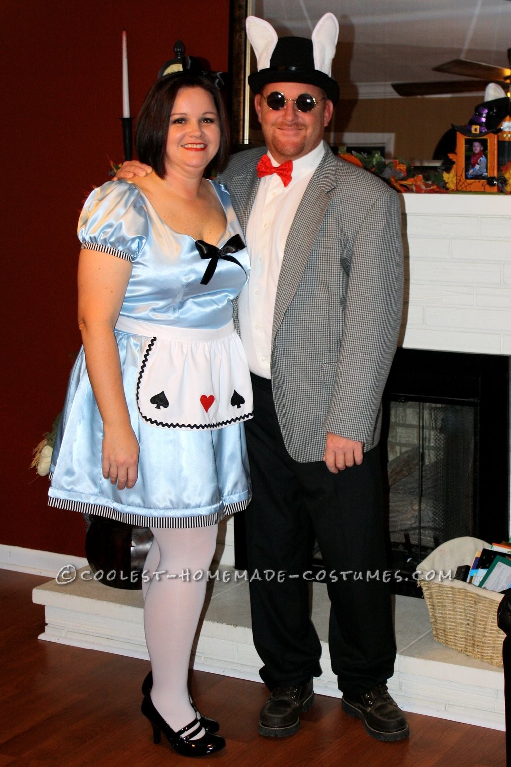 My husband and I decided to go as Alice and The White Rabbit this year. It was a bit of a last minute decision and I put these costumes together in a