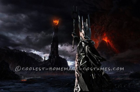 This is a Lord of the Rings Sauron costume I made for my son.  When he told me he wanted to be Sauron for Halloween, I wasn’t really