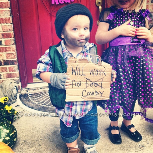 Easy, Last-Minute Toddler Costume Idea: Hobo