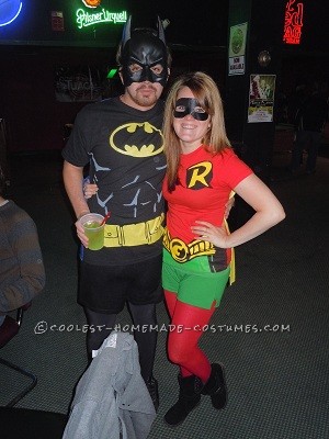 Homemade Couples Batman and Robin Costumes