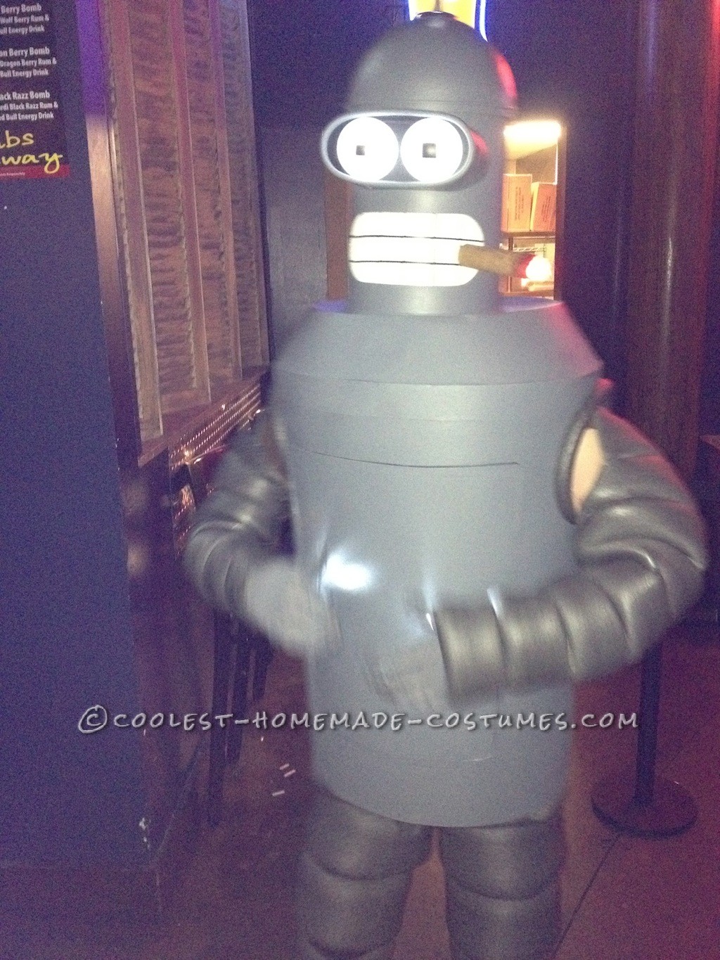 Bender from FuturamaI spent two, make that 2 months, hundreds of hours, and over $250 in materials and pieces to make this costume come to life. It i