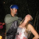 This Dexter and victim costume is very easy to put together. Everyone at the party loved our costumes. Dexter:-Green Long Sleeve Henley Sh