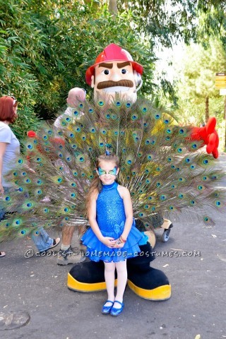 I started off with a dance leotard that my daughter had from a recital.  I got the feathers from friends and an online resource.  Steps to