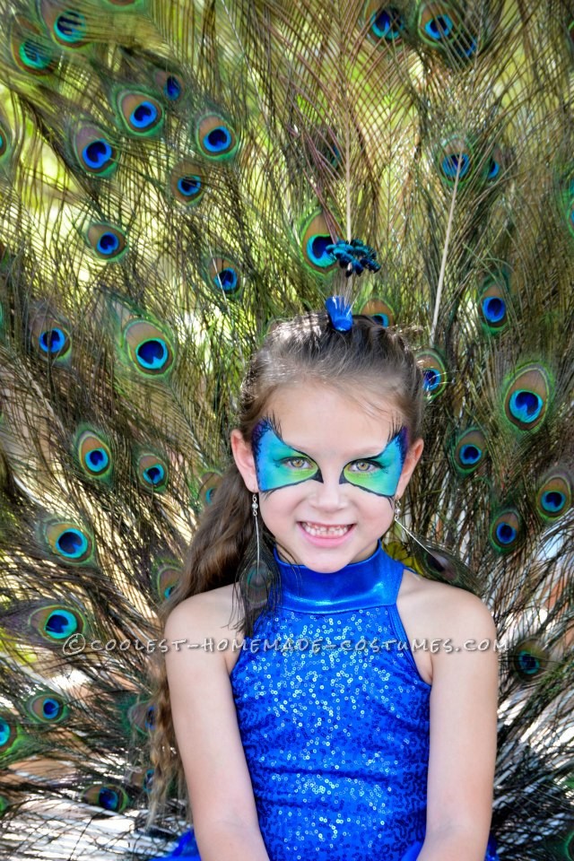 I started off with a dance leotard that my daughter had from a recital.  I got the feathers from friends and an online resource.  Steps to