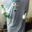 I made this costume for my boyfriend the night we were going out dressed up. About 2 hours before we were going out. I was so excited to make it, but