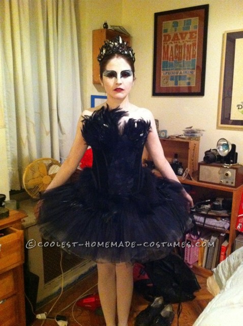 The Black swan costume...There were so many of these but I was determined to have it down to a t.First I got a black tutu and bodice. I danced for