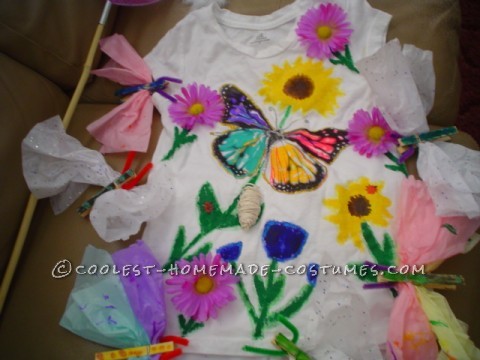 I bought the top and bottom. The big  butterfly was already on there so I created it from there. Everything else was painted on . For detai